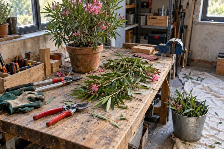 Laurier-rose : tailler au bon moment pour garder un massif net