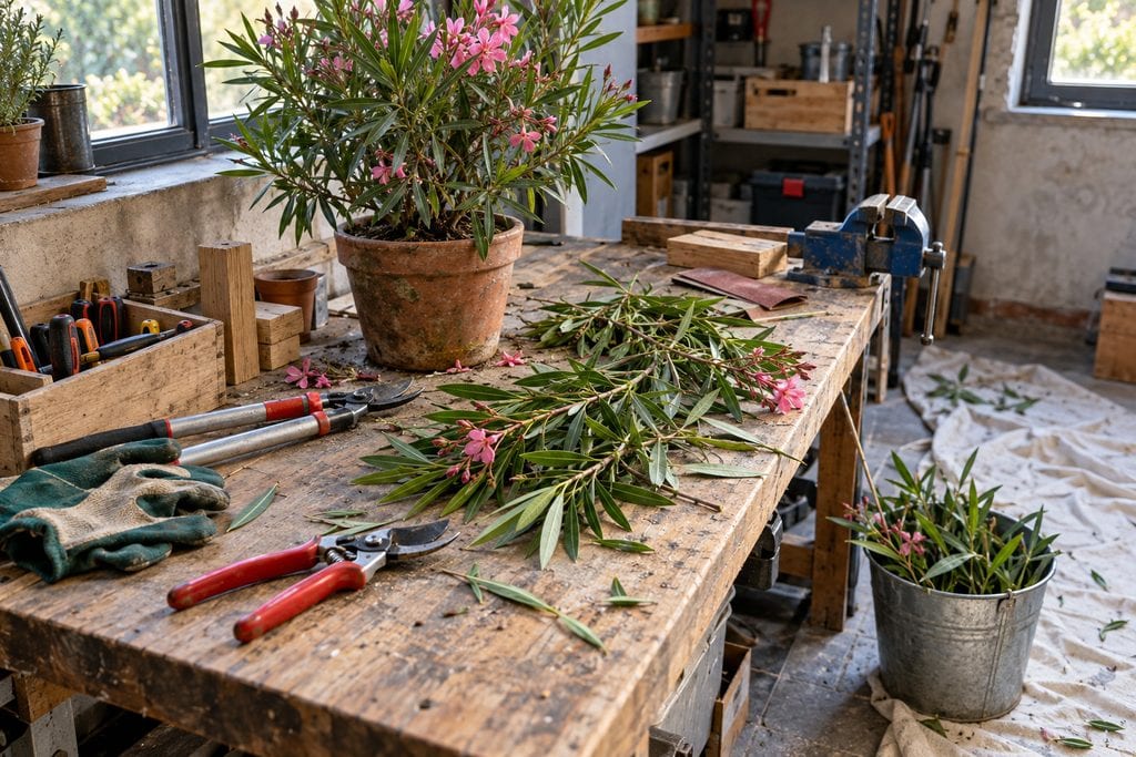 Laurier-rose : tailler au bon moment pour garder un massif net